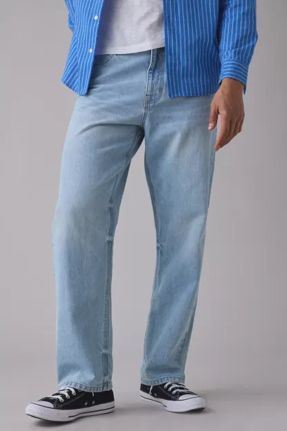 BDG Relaxed Straight Premium Selvedge Jeans - Ancient Light Wash