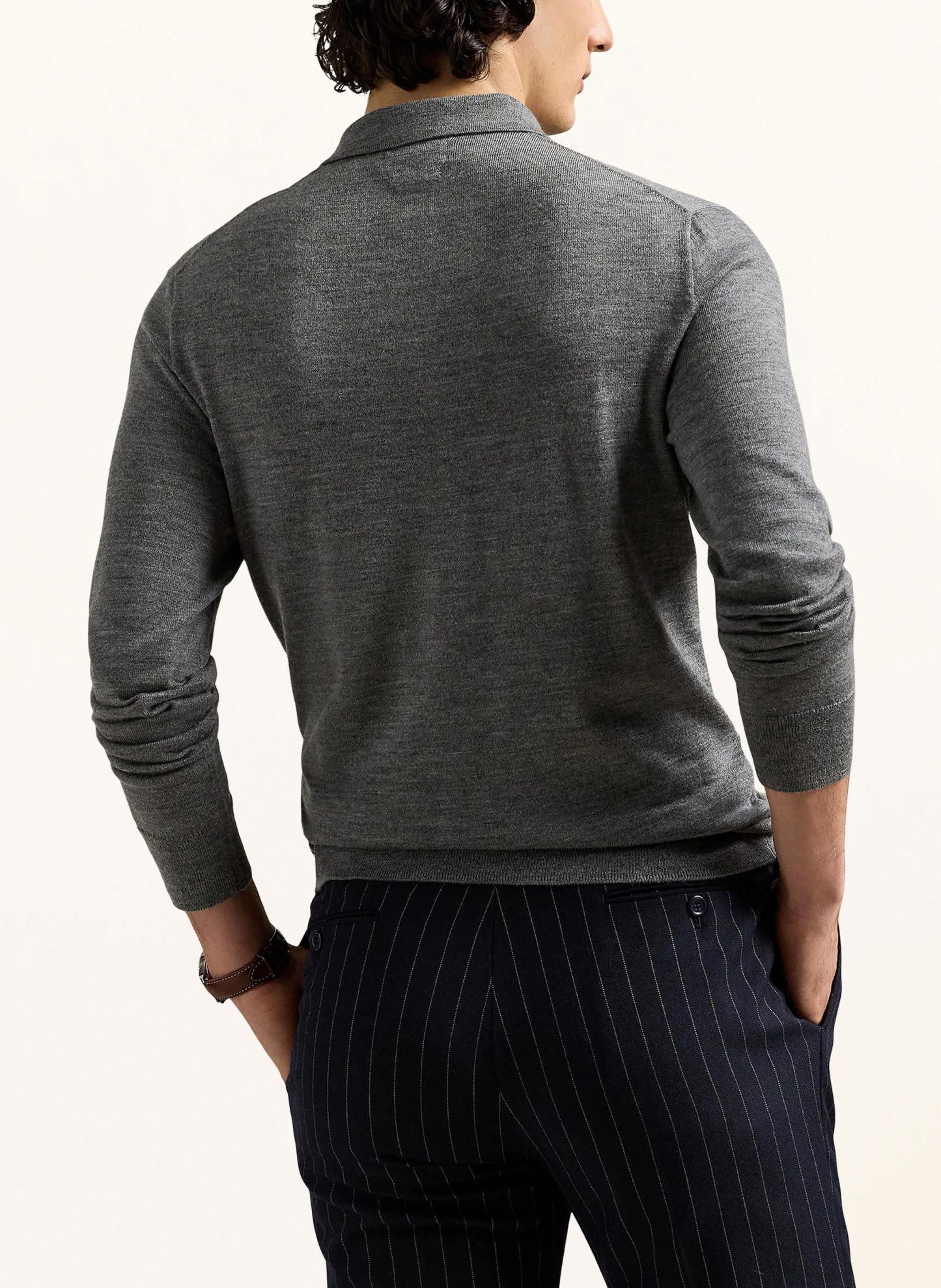 POLO RALPH LAUREN Strick-Poloshirt – GRAU