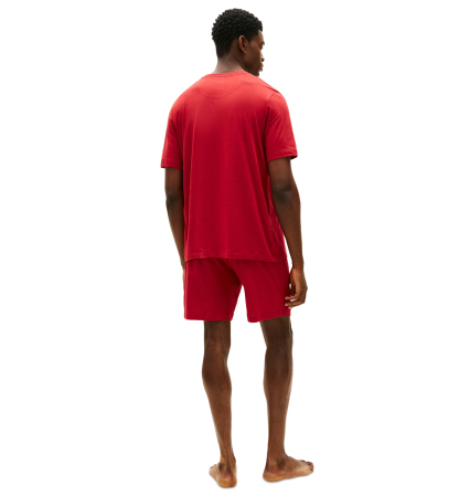 Tommy Hilfiger Men's Classic-Fit Short-Sleeve Solid Henley T-Shirt - REGATTA RED