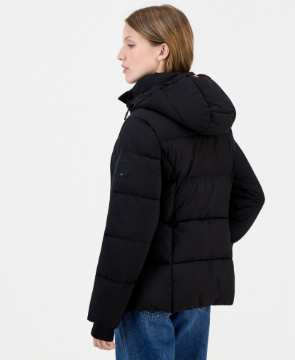 Tommy Hilfiger Women's Short Hooded Puffer Jacket, Created for Macy's - Black