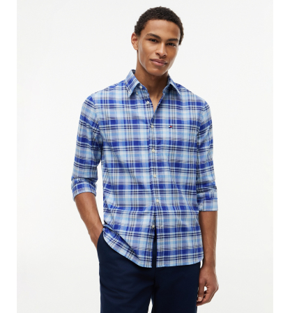 Tommy Hilfiger Men's Oxford Multi-Check Shirt - Wedge Blue / Check