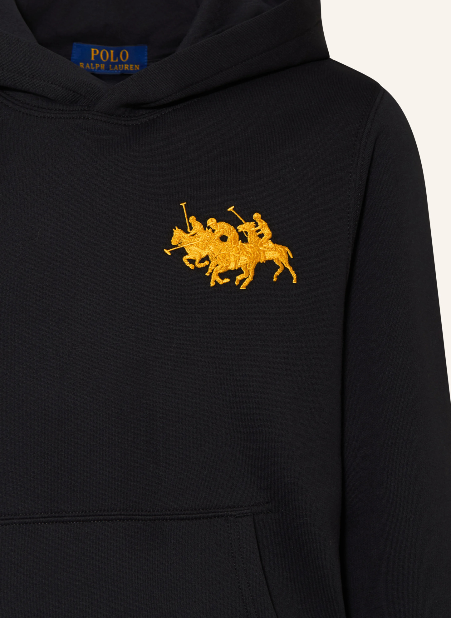 POLO RALPH LAUREN Hoodie – SCHWARZ / DUNKELGELB