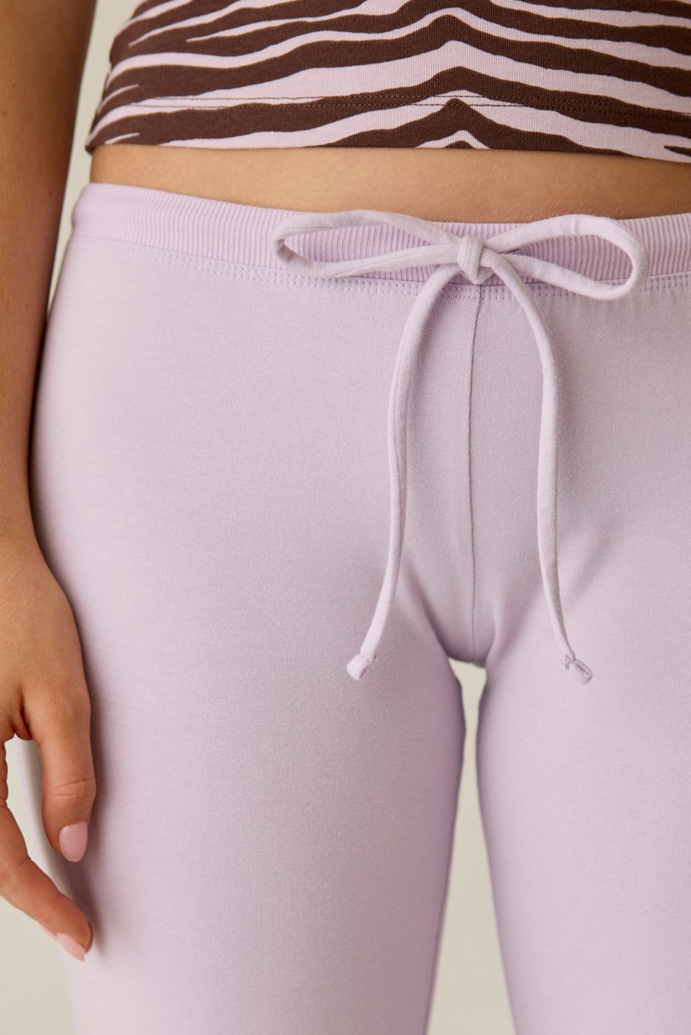 Out From Under Bec Low-Rise Slim Flare Pants - Lavender