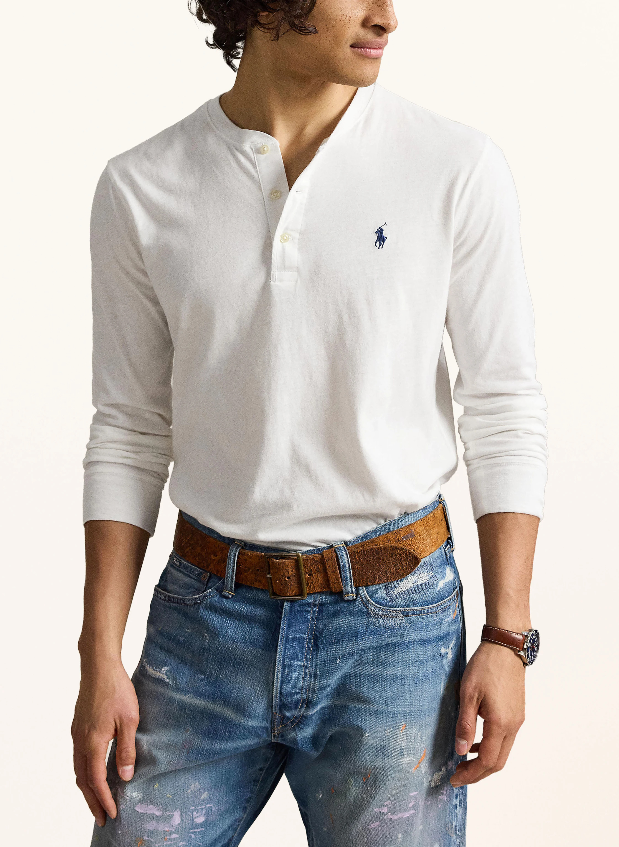POLO RALPH LAUREN Henley-Shirt – WEISS