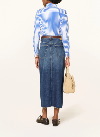 POLO RALPH LAUREN Hemdbluse aus Piqué – BLAU / WEISS