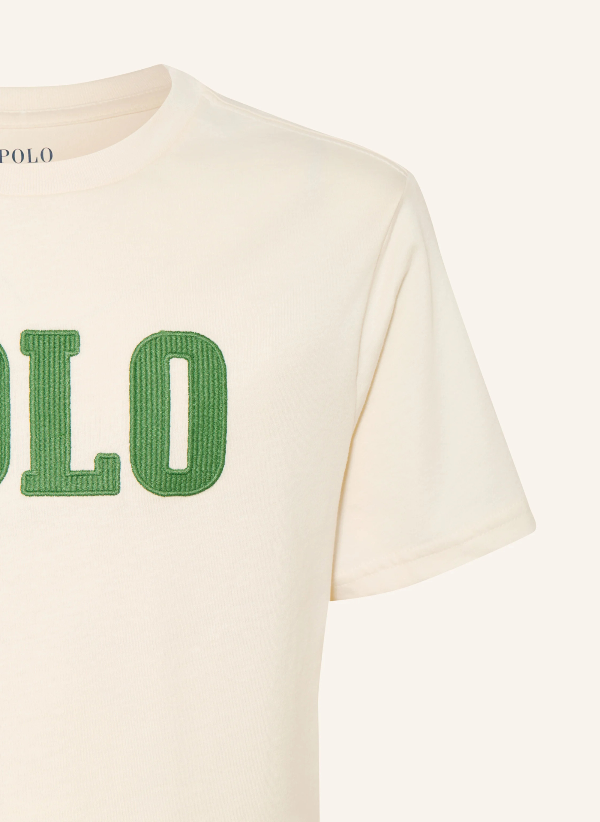 POLO RALPH LAUREN T-Shirt – CREME / DUNKELGRÜN