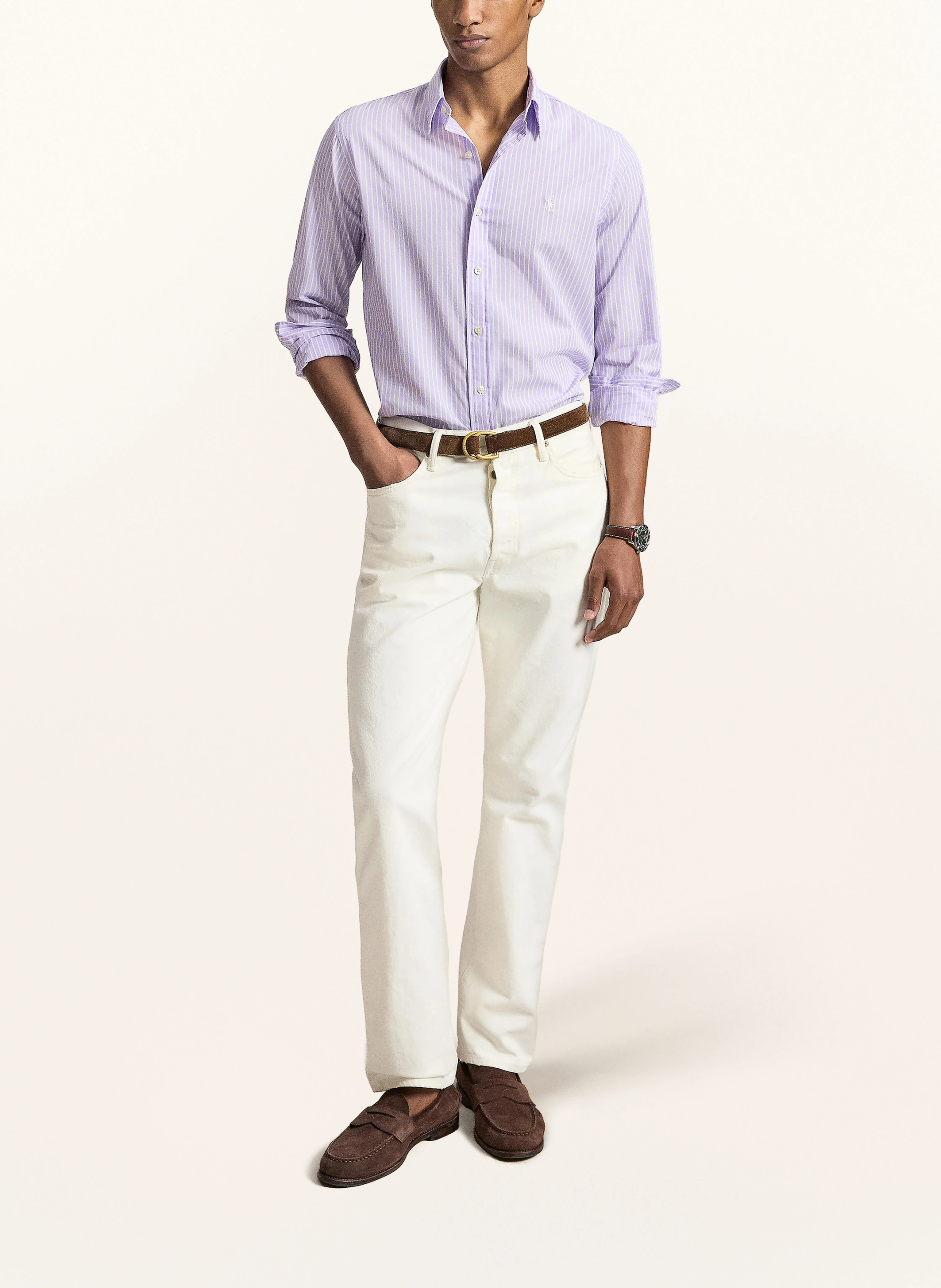 POLO RALPH LAUREN Hemd Custom Fit – LILA / WEISS (1)