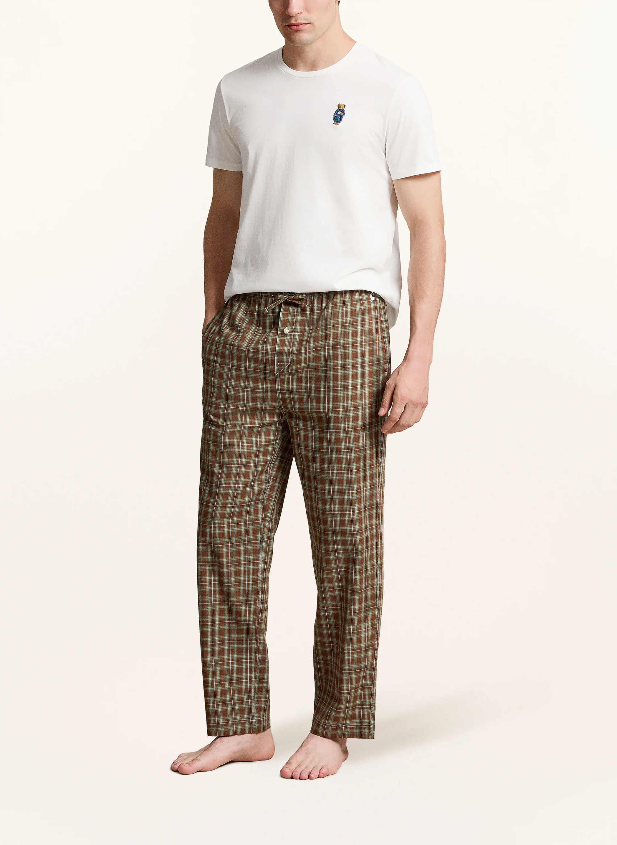 POLO RALPH LAUREN Schlafanzug – BRAUN / ROT / GRÜN