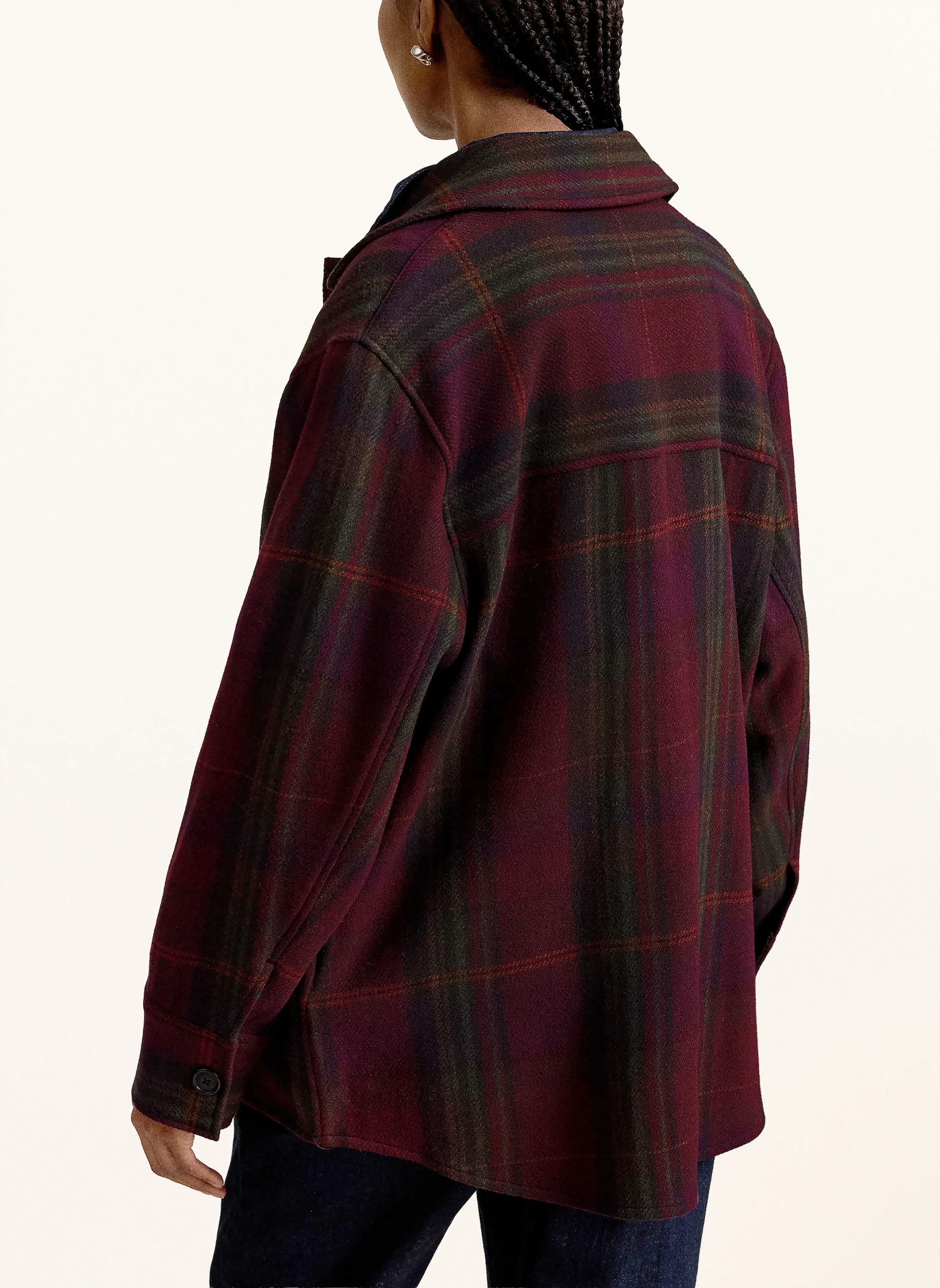 POLO RALPH LAUREN Flanell-Overshirt – DUNKELROT