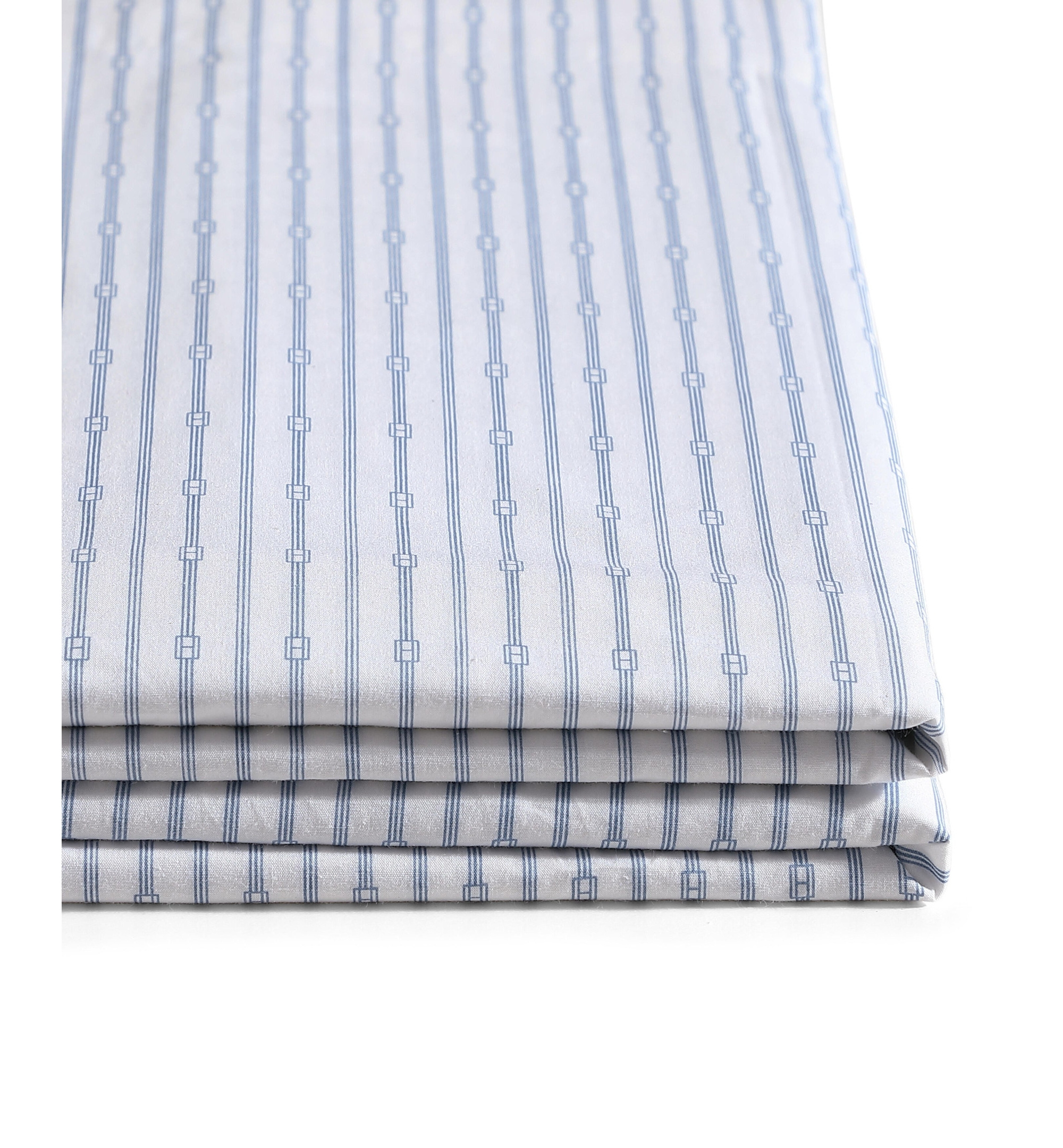 Tommy Hilfiger Printed 200-Thread Count Cotton Percale Sheet Set - Monogram Pastel Blue