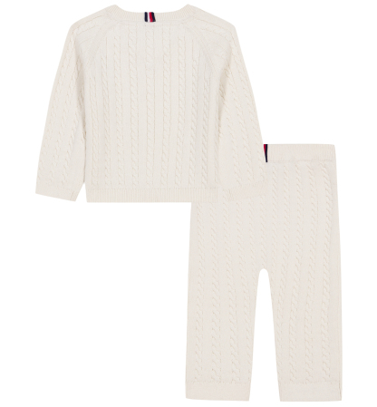 Tommy Hilfiger Baby Boys' and Girls' Long-Sleeve Cardigan and Pants, 2-Piece Set - Cream