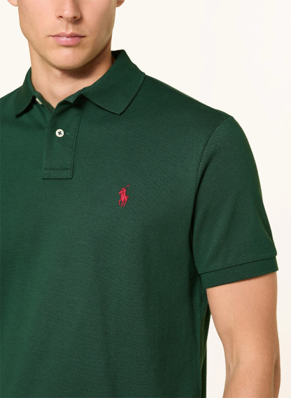 POLO RALPH LAUREN Piqué-Poloshirt Custom Slim Fit – DUNKELGRÜN