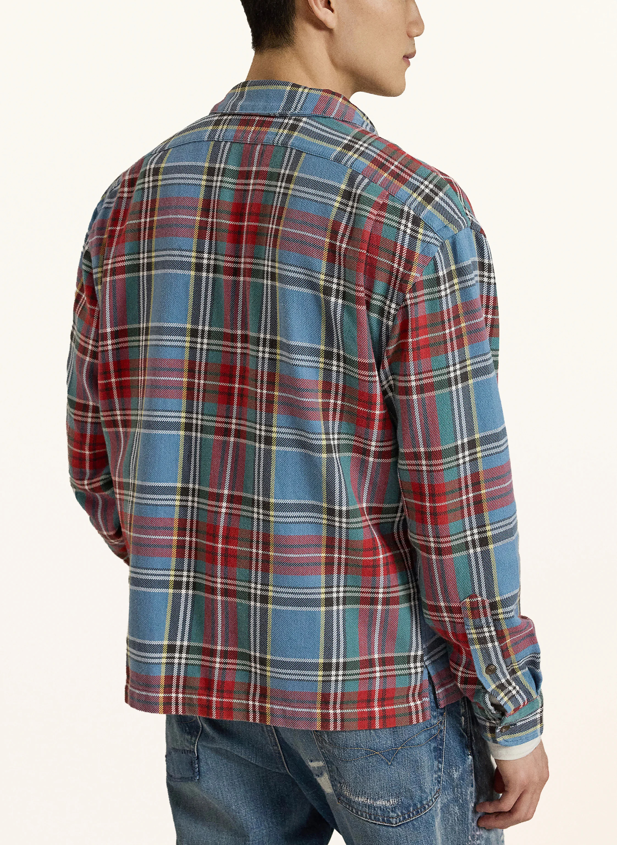 POLO RALPH LAUREN Flanellhemd Classic Fit – BLAU / ROT / GELB