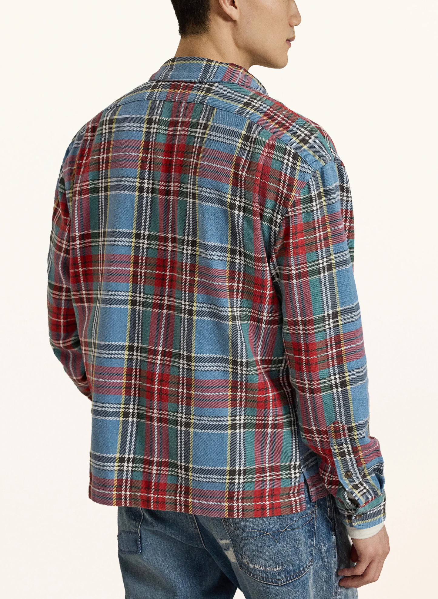 POLO RALPH LAUREN Flanellhemd Classic Fit – BLAU / ROT / GELB