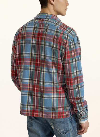 POLO RALPH LAUREN Flanellhemd Classic Fit – BLAU / ROT / GELB