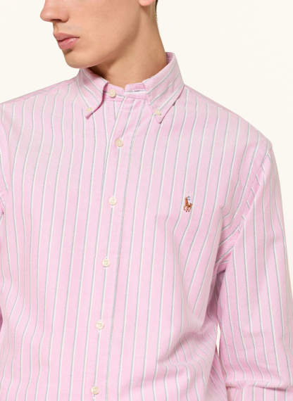POLO RALPH LAUREN Oxfordhemd Custom Fit – PINK / WEISS / DUNKELBLAU