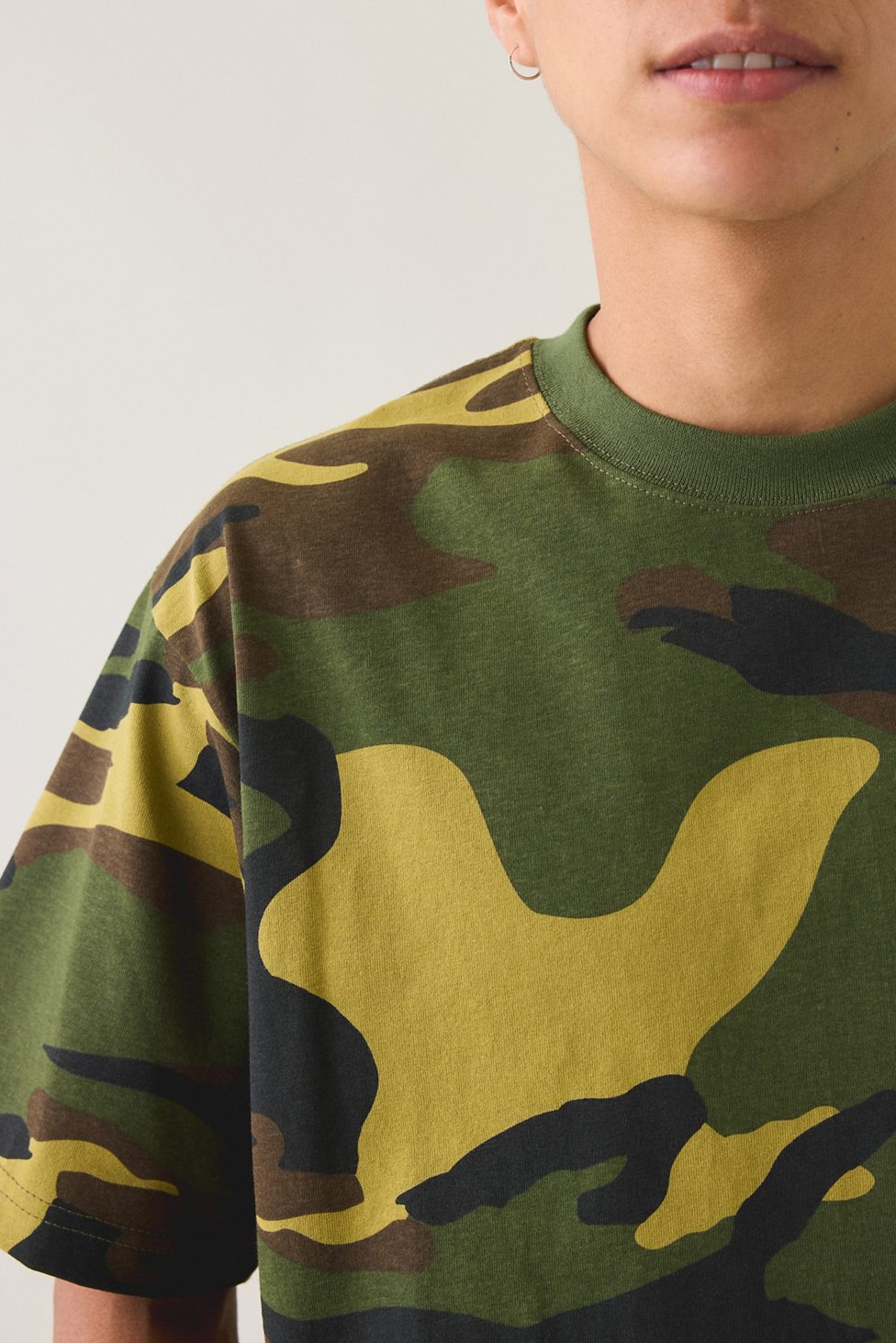 Shaka Wear 7.5oz Heavyweight Cropped Tee - Camo