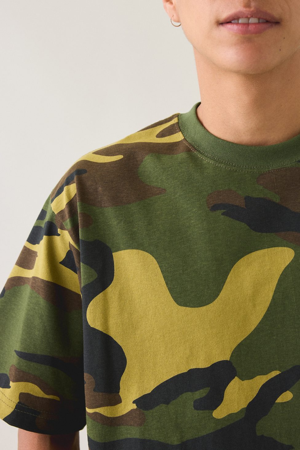 Shaka Wear 7.5oz Heavyweight Cropped Tee - Camo