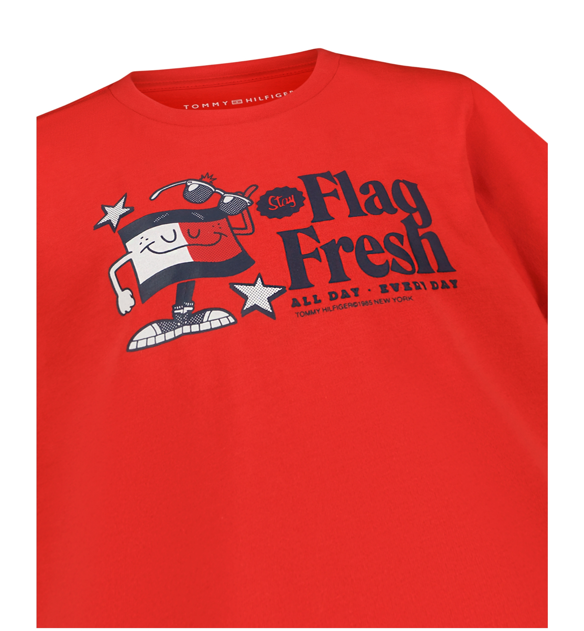 Tommy Hilfiger Boys' 2T-7 Flag Fresh Short-Sleeve T-Shirt - Flame Scarlet