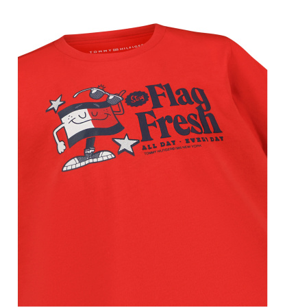 Tommy Hilfiger Boys' 2T-7 Flag Fresh Short-Sleeve T-Shirt - Flame Scarlet