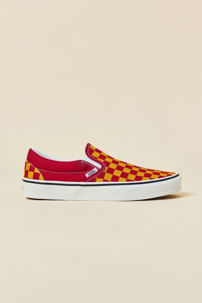 Vans Classic Checkerboard Slip-On Sneakers - Red