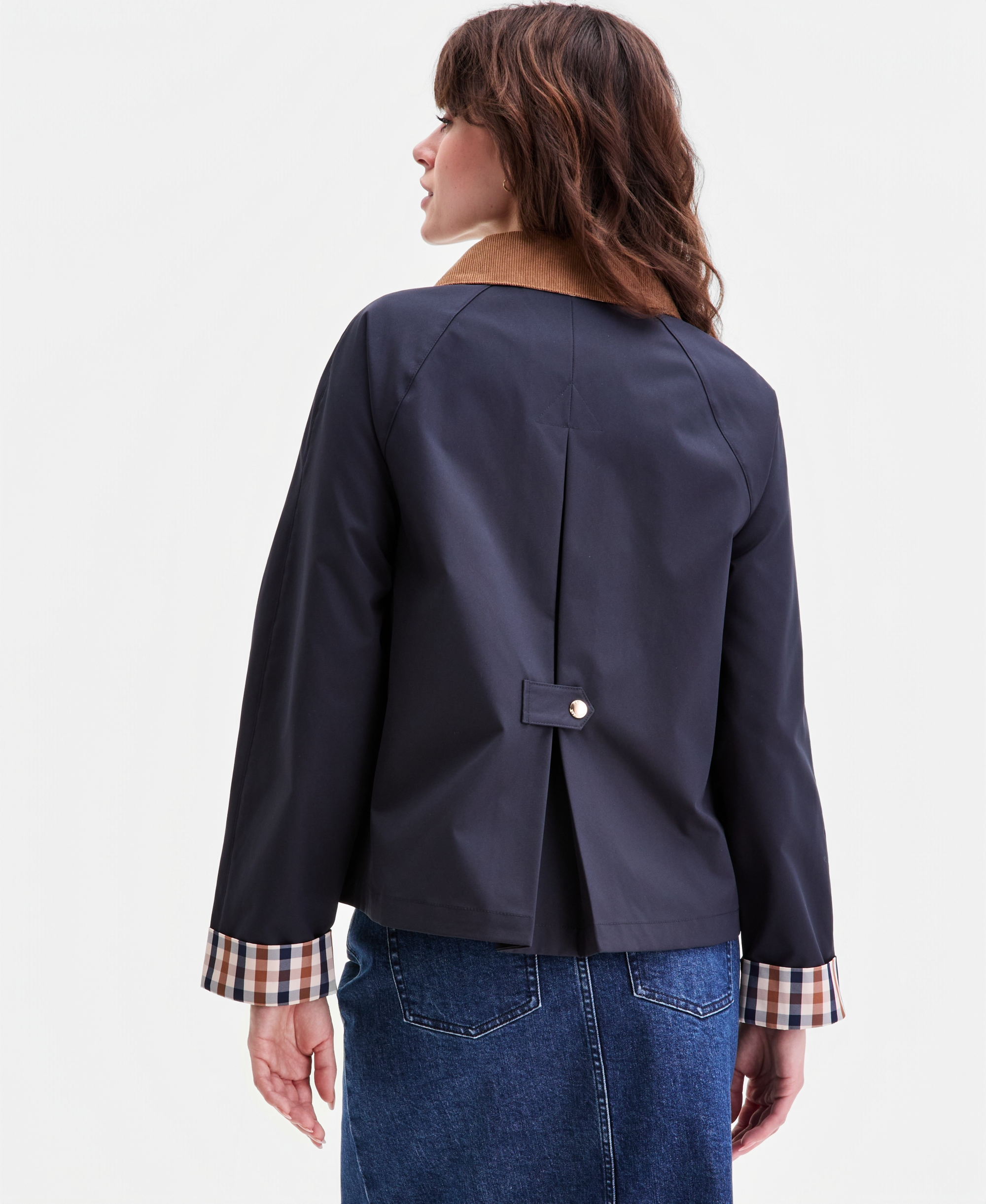 Tommy Hilfiger Women's Corduroy-Collar Barn Jacket - DARK NAVY