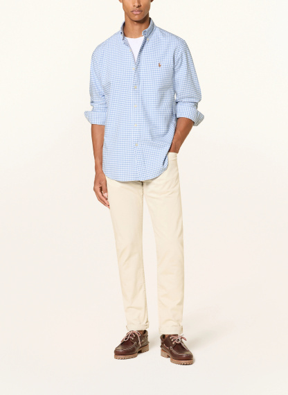POLO RALPH LAUREN Hemd Custom Fit – HELLBLAU / WEISS