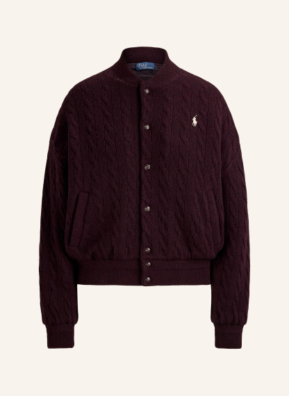 POLO RALPH LAUREN College-Jacke – DUNKELROT / ECRU