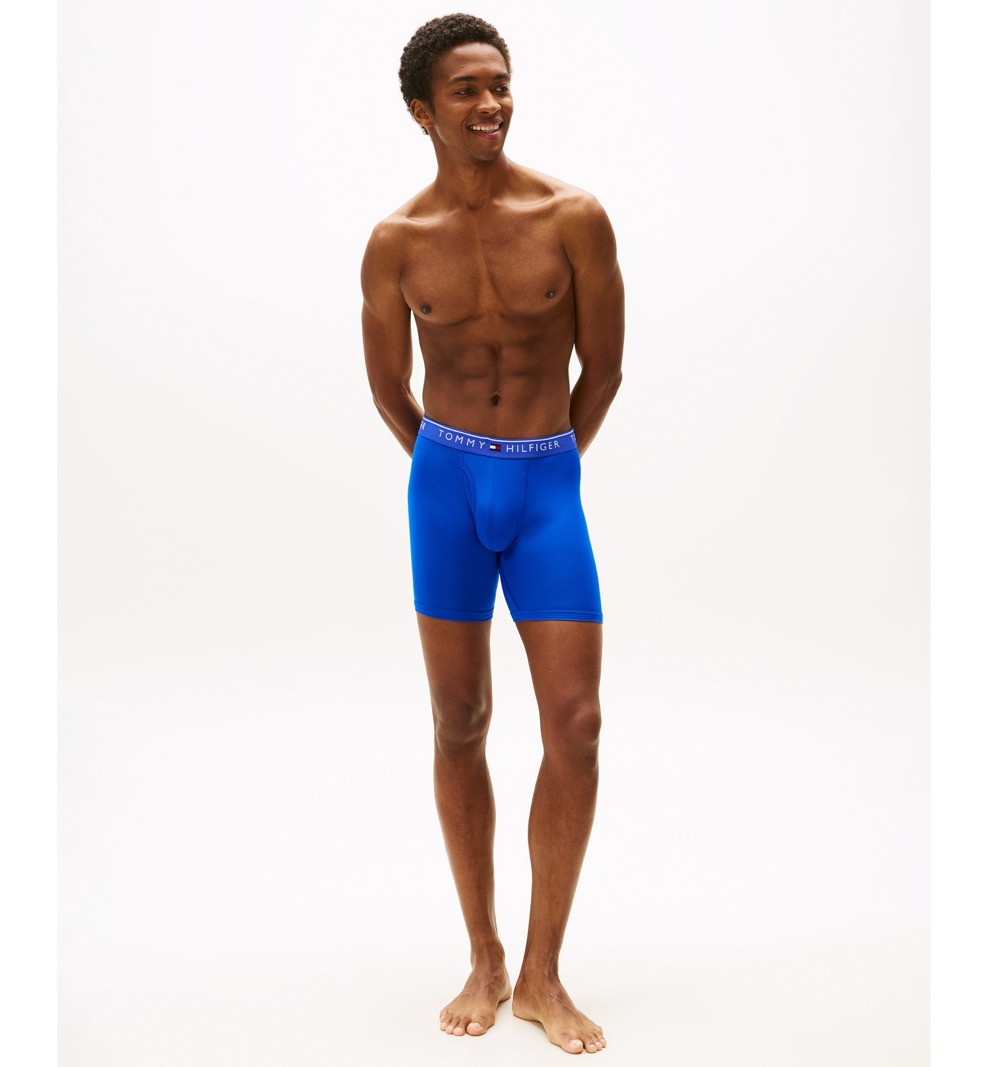 Tommy Hilfiger Men's Micro Boxer Briefs, 3-Pack - Breezy Blue/Royalty/Desert Sky