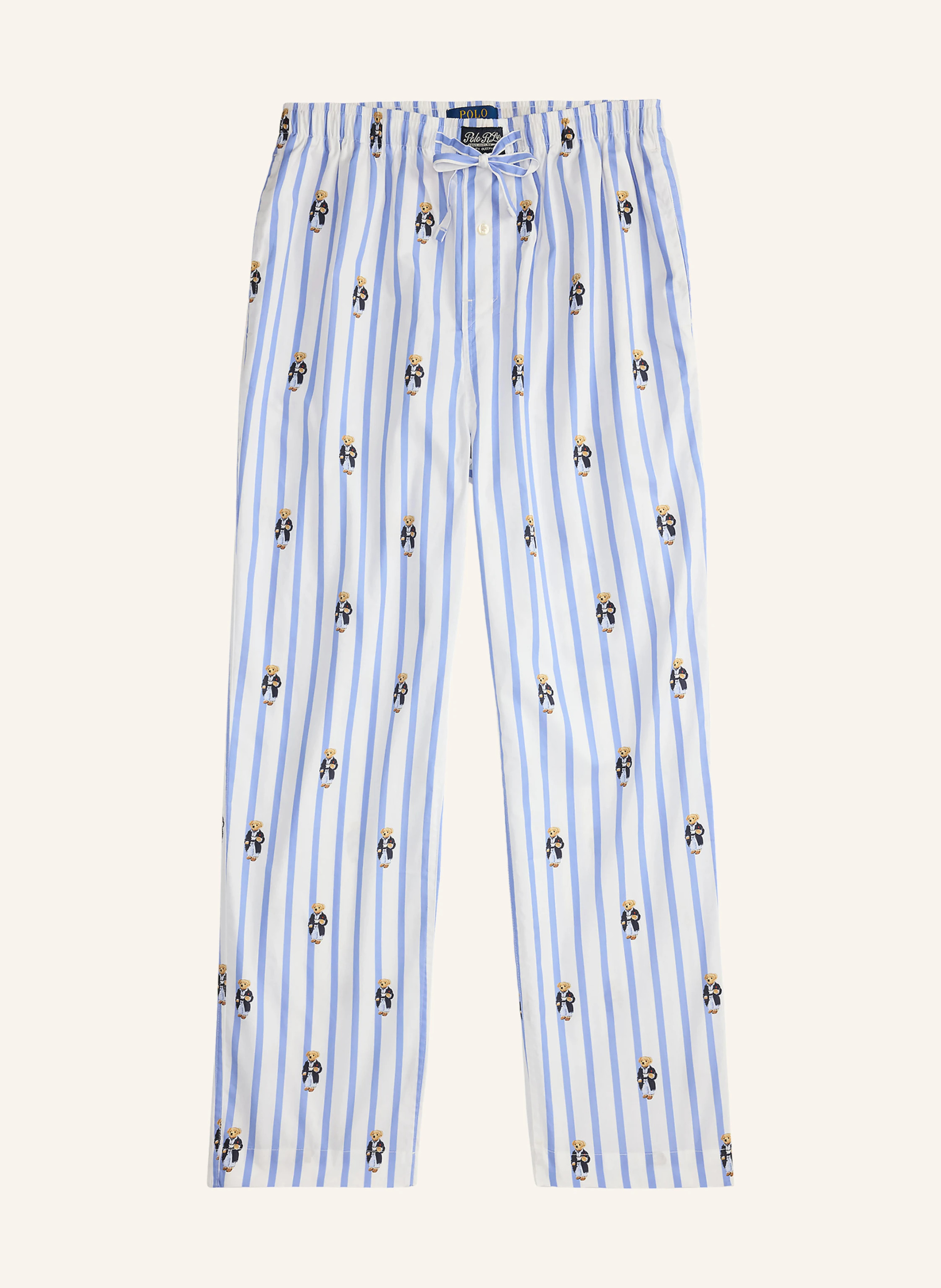 POLO RALPH LAUREN Schlafhose – WEISS / BLAU