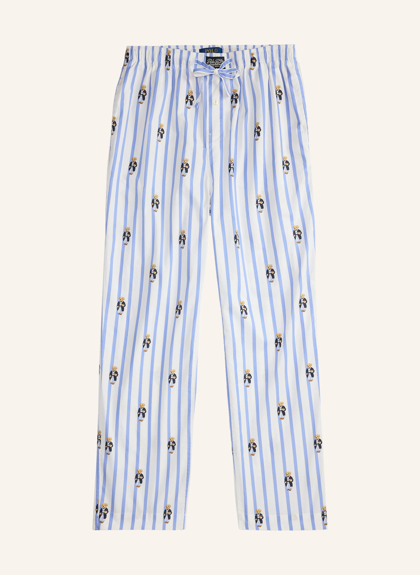 POLO RALPH LAUREN Schlafhose – WEISS / BLAU