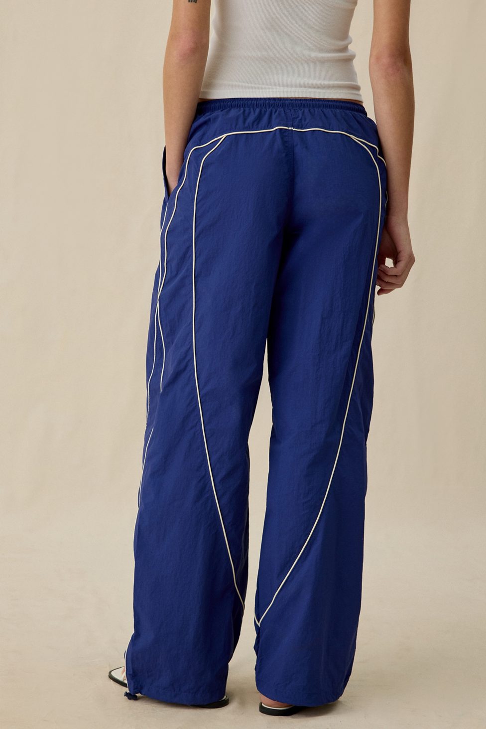 BDG Finish Line Low-Rise Baggy Track Pants - Blue