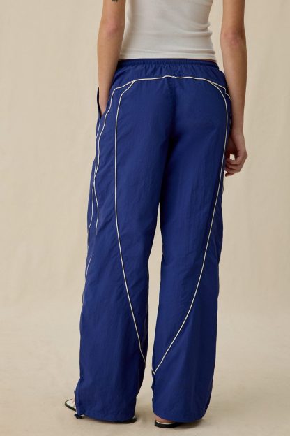 BDG Finish Line Low-Rise Baggy Track Pants - Blue