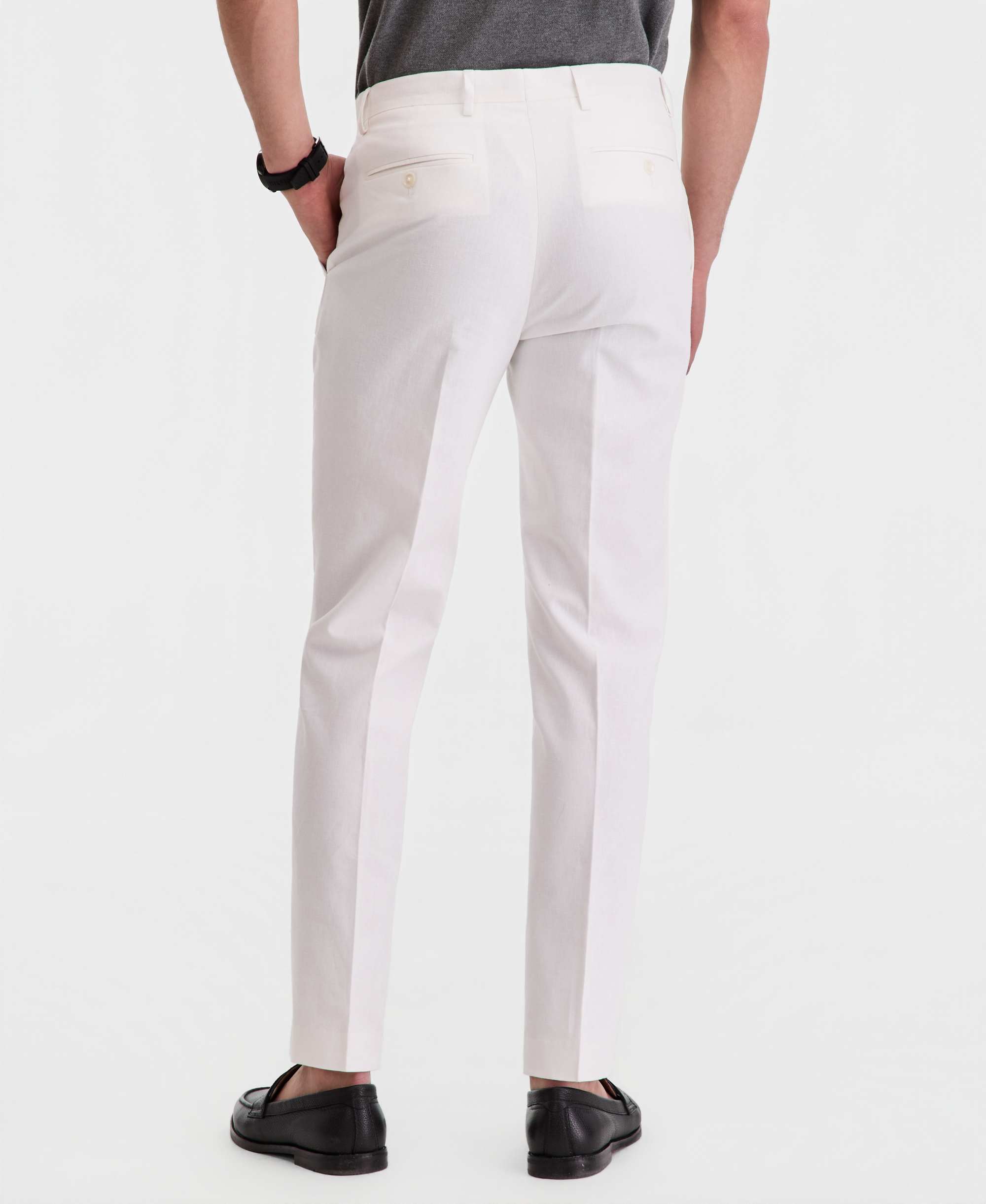 Tommy Hilfiger Men's Modern-Fit Linen Pants - White