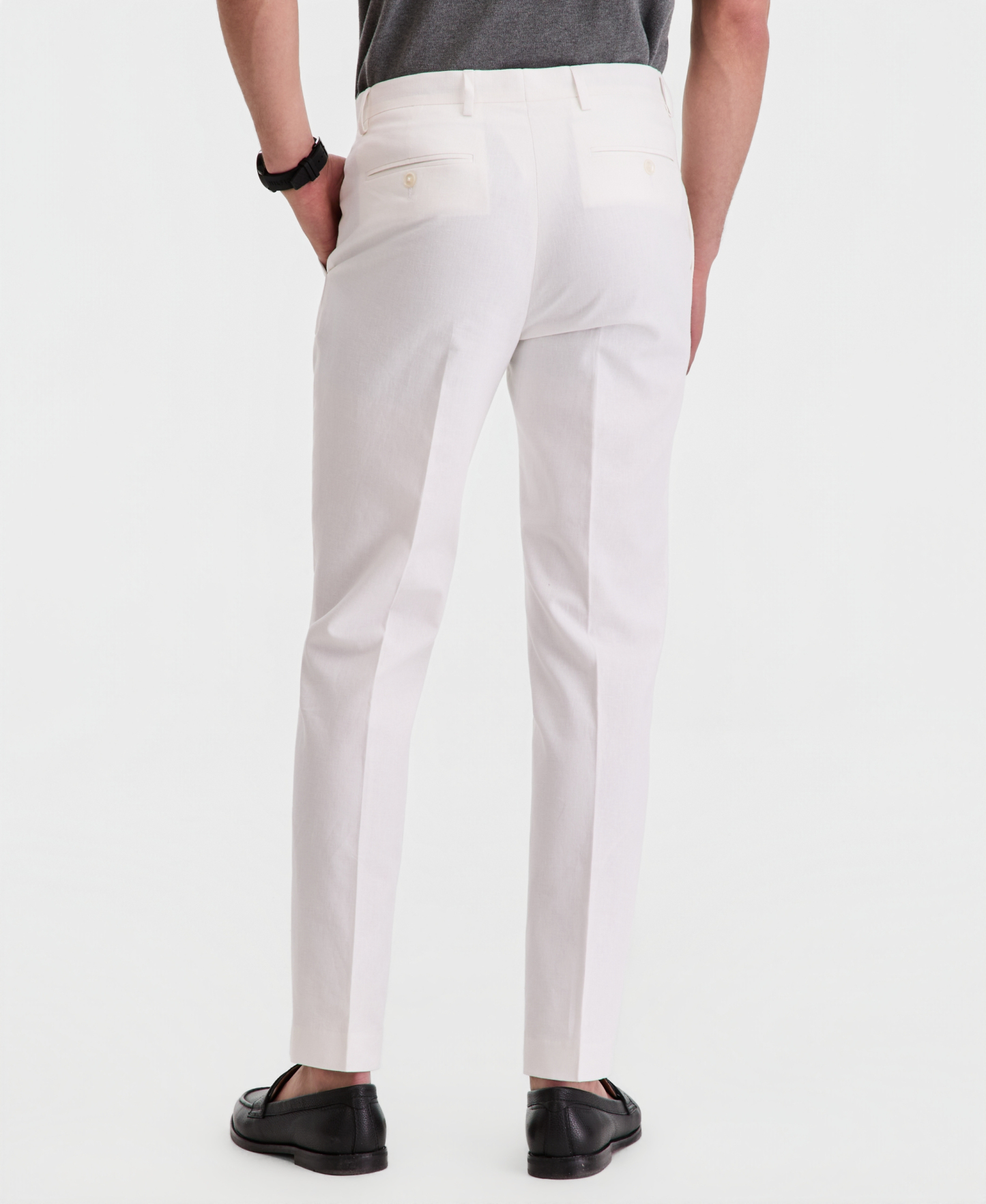 Tommy Hilfiger Men's Modern-Fit Linen Pants - White