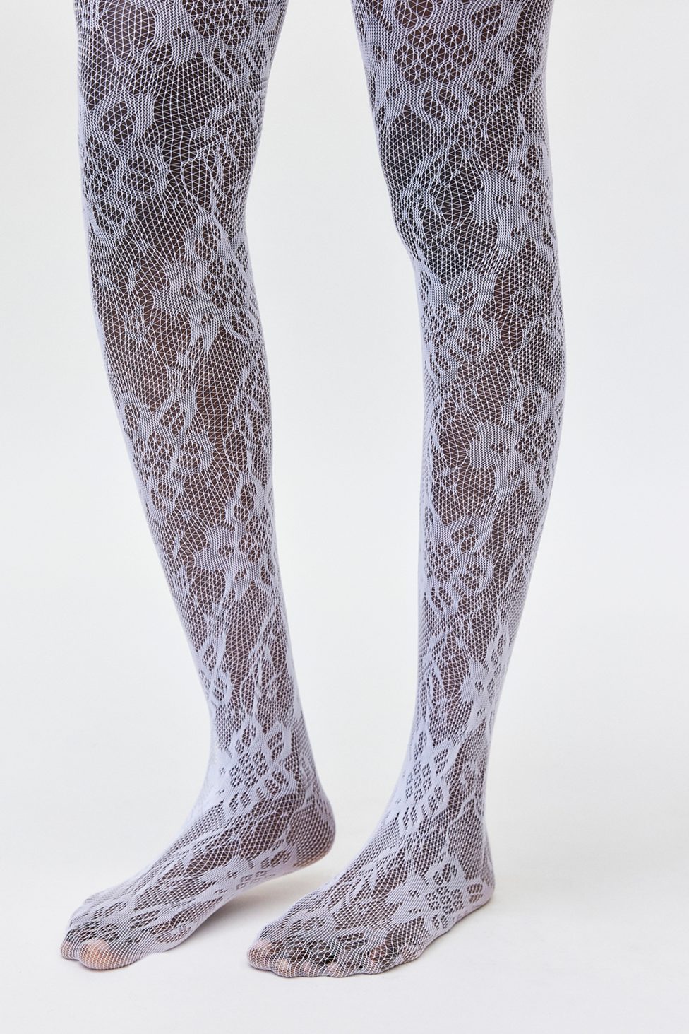 Ella Lace Tights - White