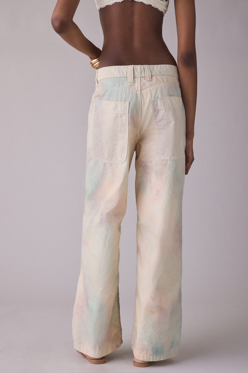 BDG Jaya Printed Baggy Pants - Painted Floral