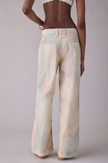 BDG Jaya Printed Baggy Pants - Painted Floral