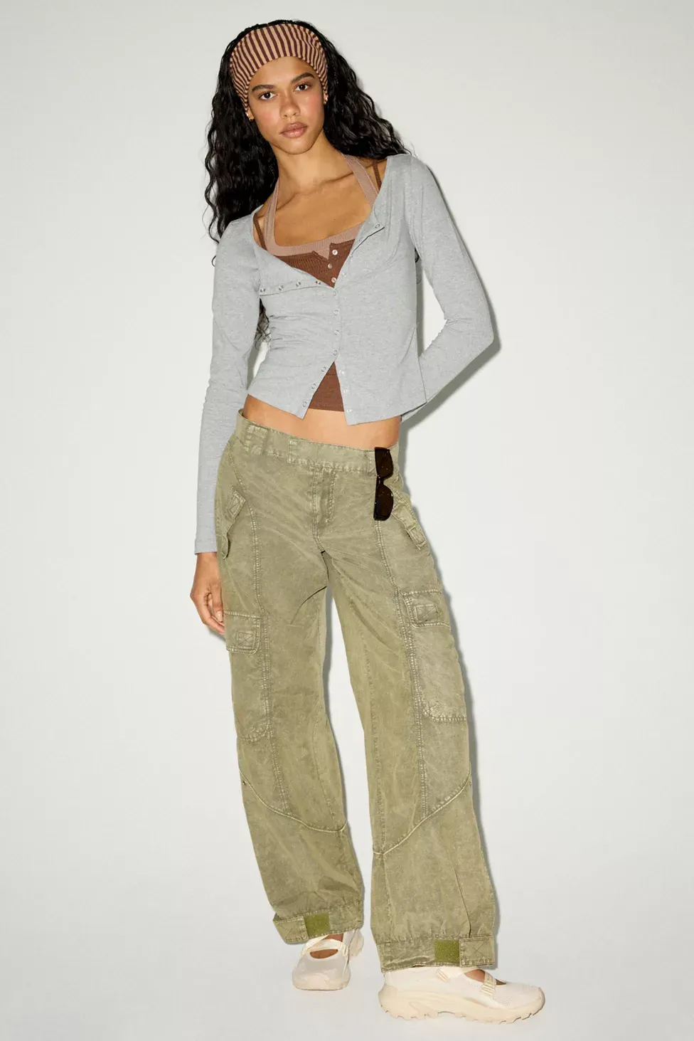 Out From Under Bec Fitted Cardigan - Grey