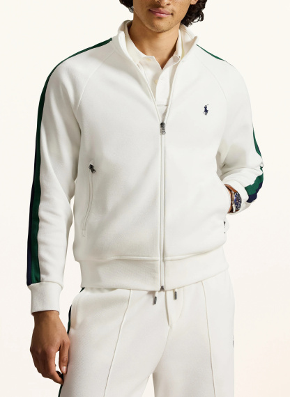POLO RALPH LAUREN Sweatjacke – WEISS / GRÜN / DUNKELBLAU