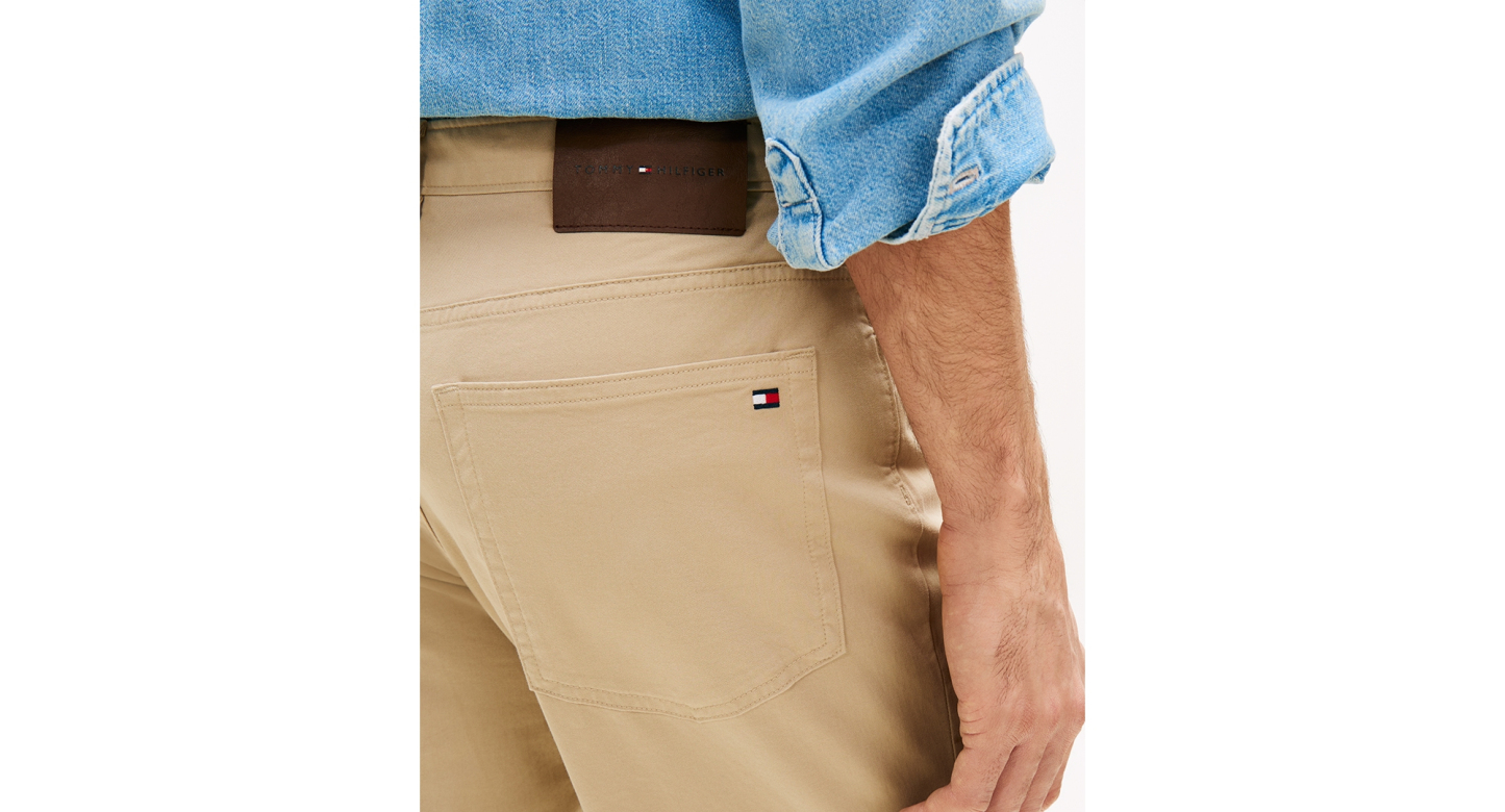 Tommy Hilfiger Men's Denton Straight-Fit Five-Pocket Stretch Twill Pants - Sandalwood