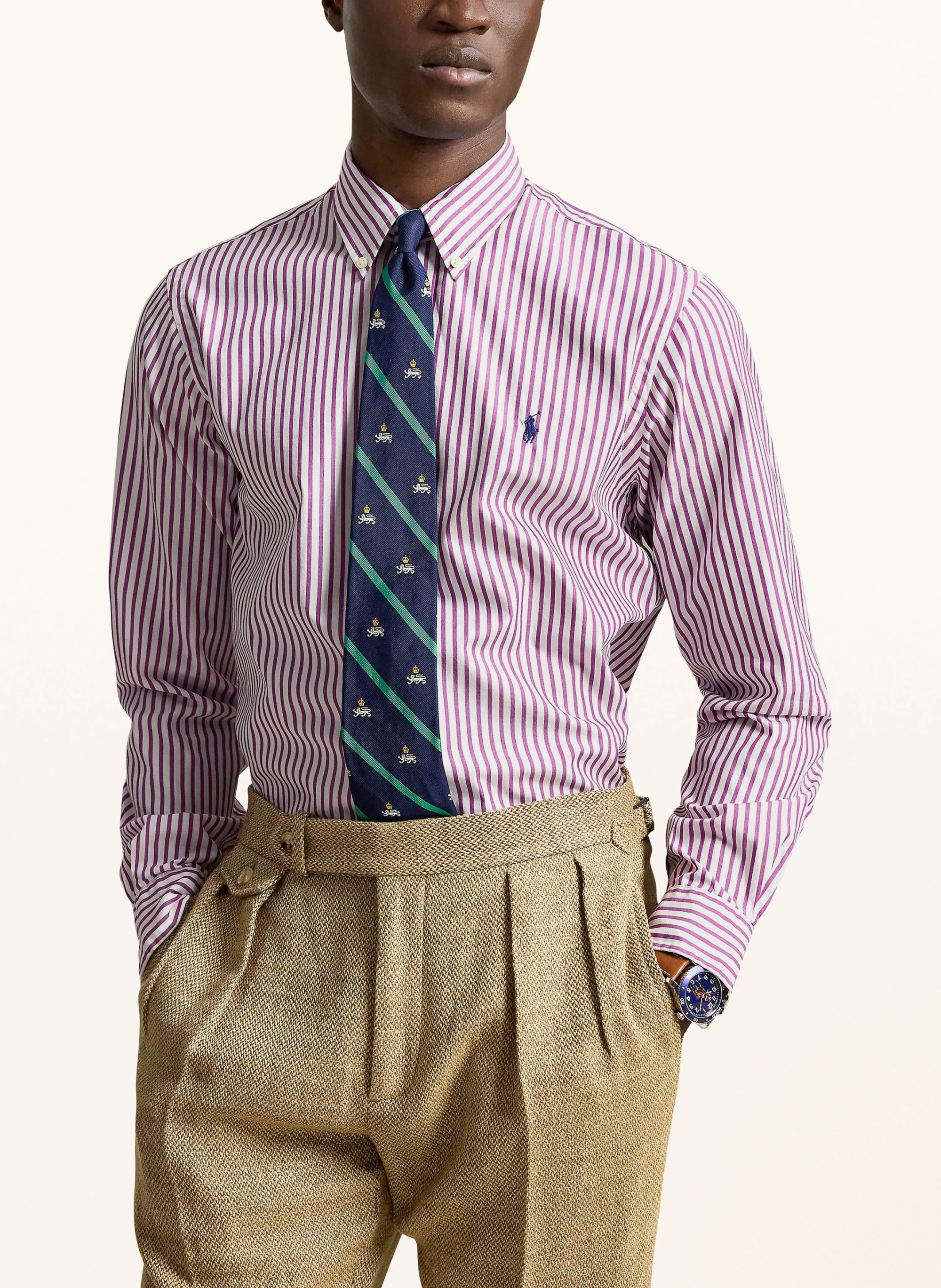 POLO RALPH LAUREN Hemd Custom Fit – LILA / WEISS (2)