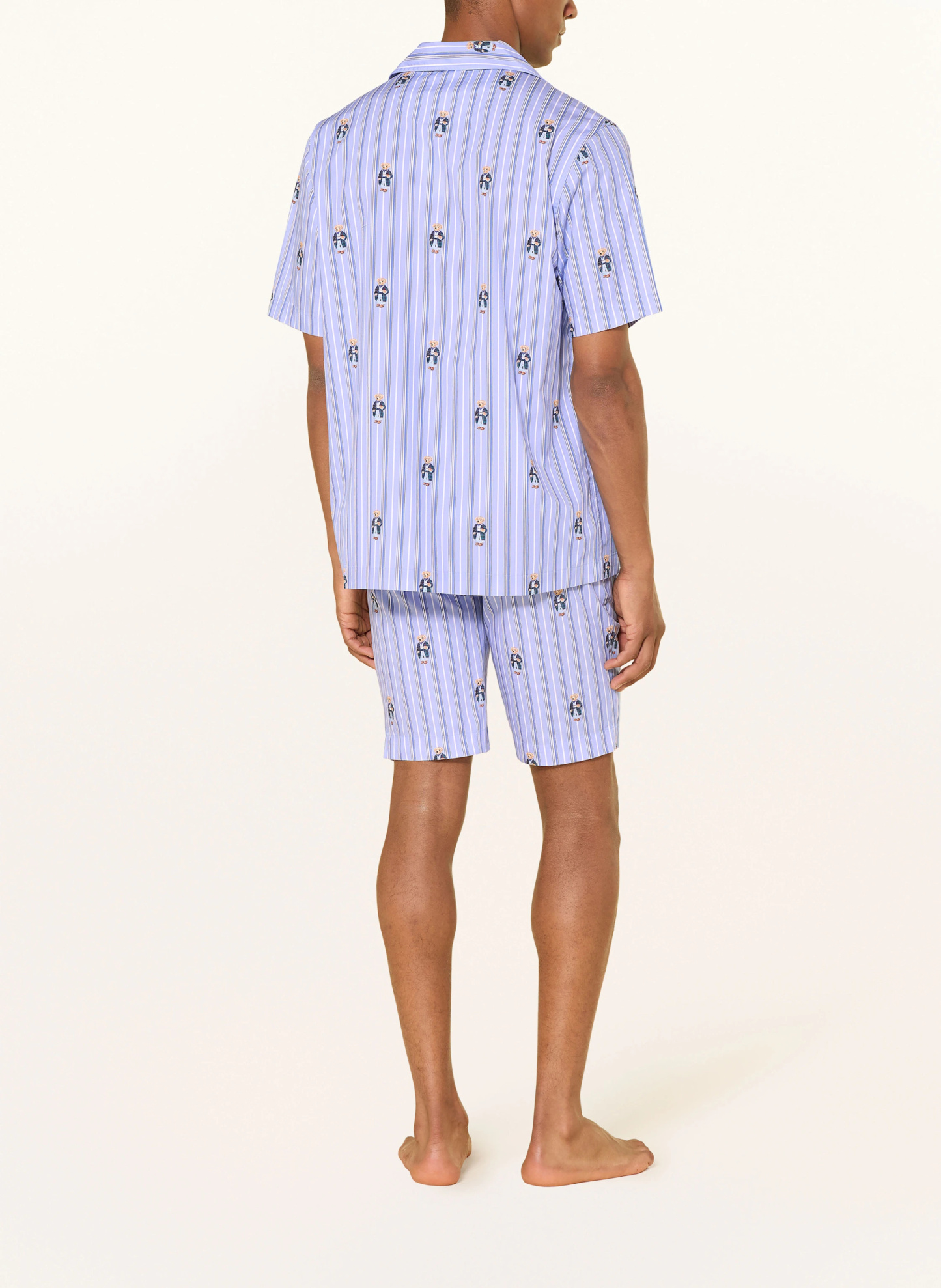 POLO RALPH LAUREN Lounge-Shorts – HELLBLAU / HELLBRAUN / WEISS