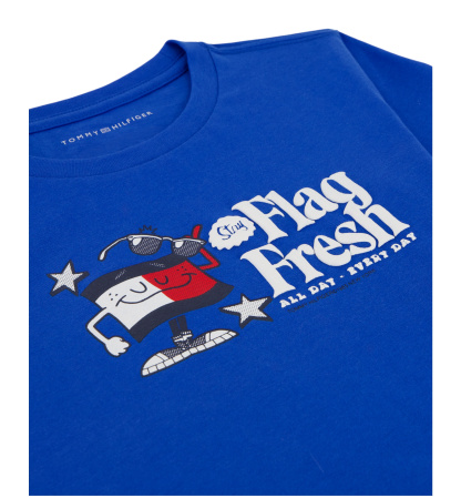 Tommy Hilfiger Boys' 2T-7 Flag Fresh Short-Sleeve T-Shirt - Strong Blue