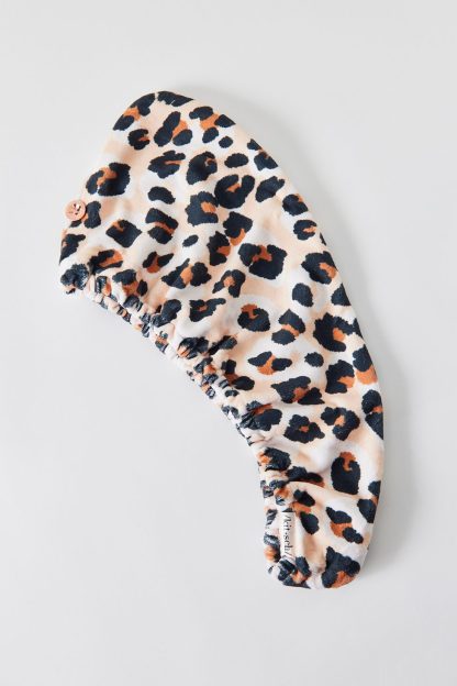 KITSCH Quick-Drying Microfiber Hair Towel - Leopard