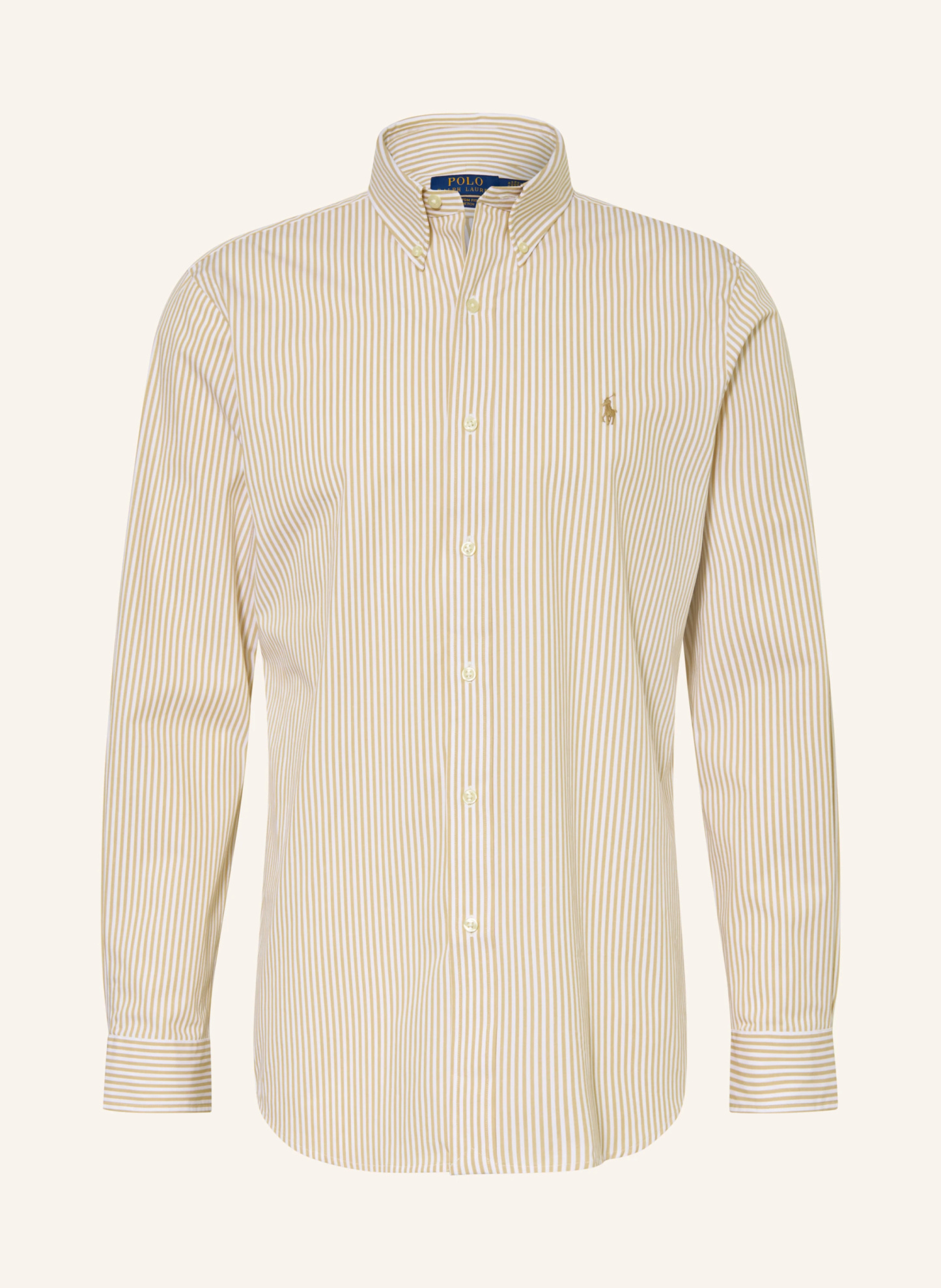 POLO RALPH LAUREN Hemd Custom Fit – BEIGE / WEISS (2)