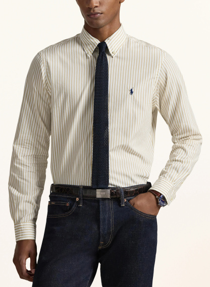 POLO RALPH LAUREN Hemd Custom Fit – BEIGE / WEISS (2)