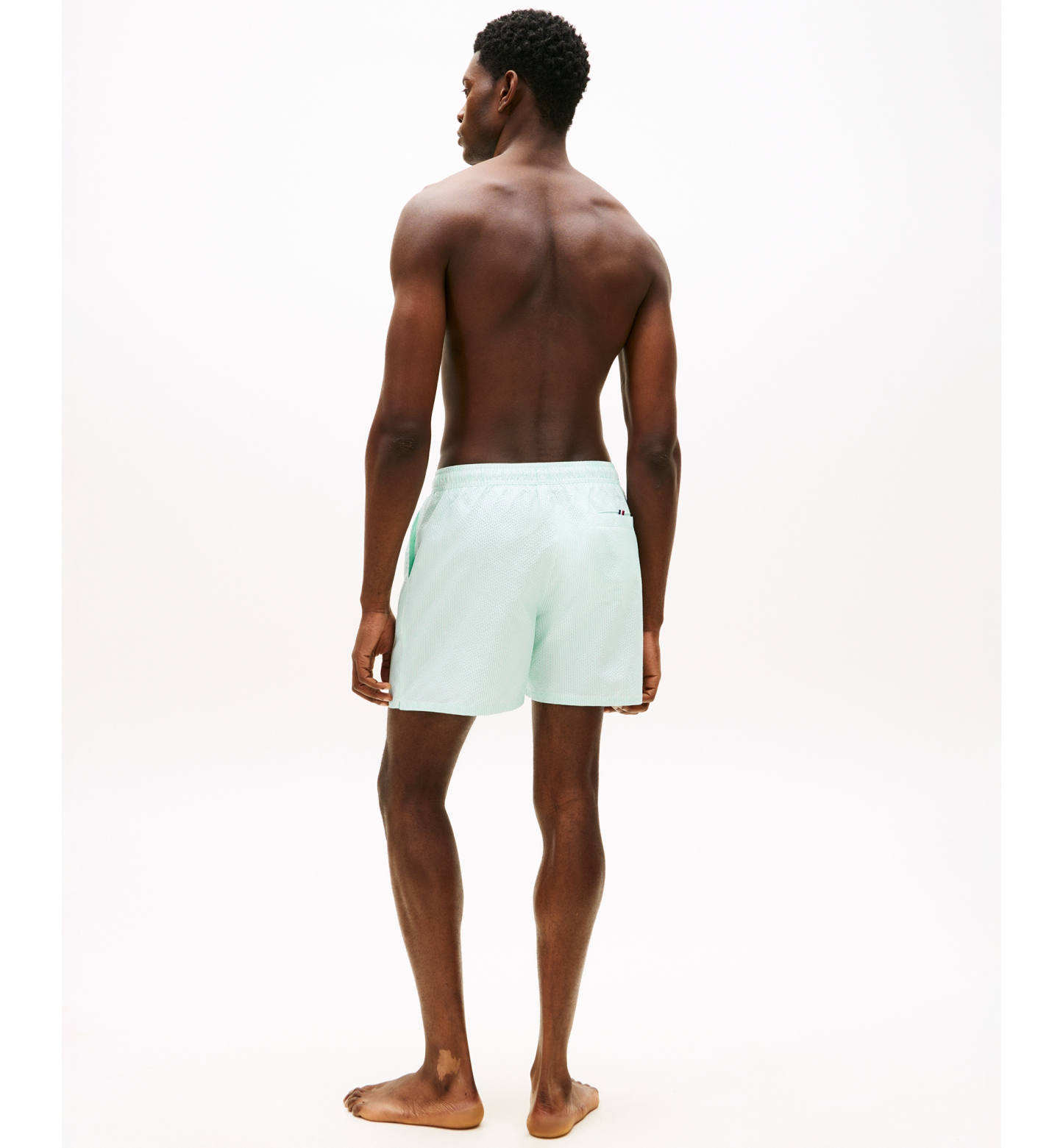 Tommy Hilfiger Men's Drawstring Zip Pocket Swim Trunks - Arctic Aqua