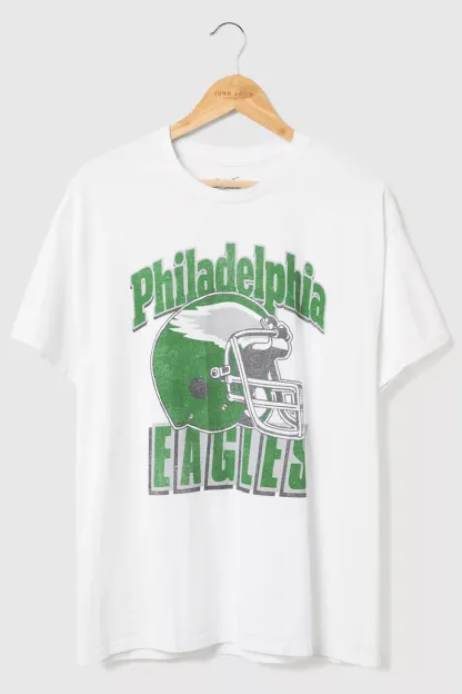 Junk Food NFL Throwback Helmet Flea Market Tee - Philadelphia Eagles