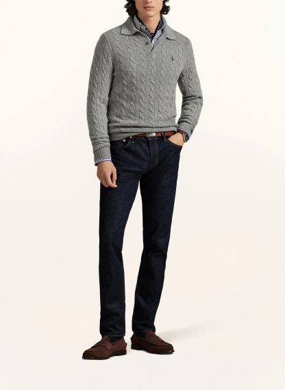 POLO RALPH LAUREN Strick-Poloshirt – GRAU